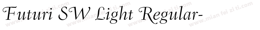 Futuri SW Light Regular字体转换